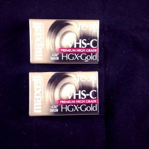 2-NEW-Sealed-Maxwell-VHS-C-HGX-Gold-TC-30-Camcord